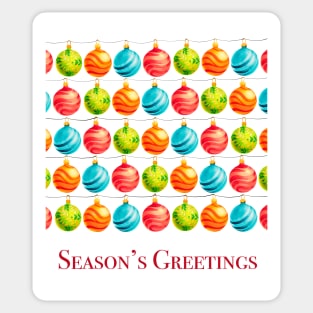 Season’s Greetings with lots of Christmas decorations Sticker